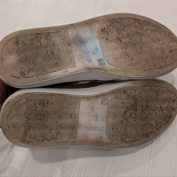 Women's tan snakeskin croc embossed slip-on loafers casual sneakers size 38 - Picture 7 of 12